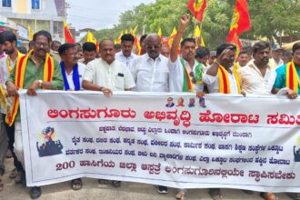 ಜಿಲ್ಲಾಸ್ಪತ್ರೆ ಸ್ಥಳಾಂತರ ವಿರೋಧಿಸಿ, ಲಿಂಗಸುಗೂರ ಸಂಪೂರ್ಣ ಬಂದ್ ಯಶಸ್ವಿ